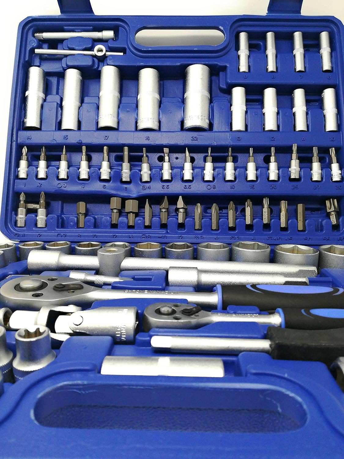 Tianfeng Tools 108 Piece Compass and Accessory Set in Case Blue, Azure