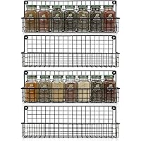 Aesthetic Farmhouse Spice Racks For Wall Mount - Space Saving And Easy To Install Set of 4 Hanging Racks - The Perfect…
