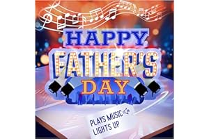 100 GREETINGS Fathers Day Card Lights & Music Pop Up, Happy Fathers Day Card from Daughter, Father's Day Cards for Husband, Fathers Day Card from Son, Fathers Day Cards, 1 Best Dad Ever Card (Hollywood)