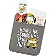 R HORSE 3Pcs School Bus Driver Gift Funny Cookie Bag Silicone Spatula Set with Greeting Card Thank You Bus Driver Present Potholder Heat Resistant Oven Mitt Bus Driver Retirement Teacher Day Gift