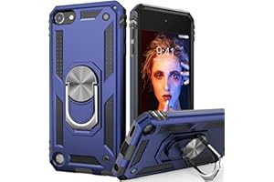 IDweel iPod Touch 7 Case, iPod Touch 6 Case with Car Mount,Hybrid Rugged Shockproof Protective Cover with Built-in Kickstand for iPod Touch 5 6 7th Generation, Blue