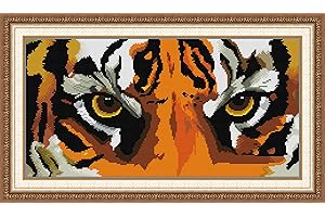 Stitchhaven 14CT Cute Animal Counted Cross Stitch Kit for Beginners, Unprinted Complete DIY Embroidery Set with Pattern & Too