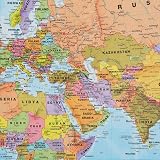 Maps International World Map Detailed Silk Art Paper 84.1x59.4cm 2026 Updated view 5