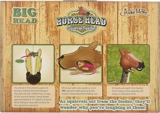 Amazon Com Accoutrements Horse Head Squirrel Feeder Toys Games