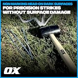 OX Tools 24 oz Trade Black Rubber Mallet Professional Heavy Duty view 7