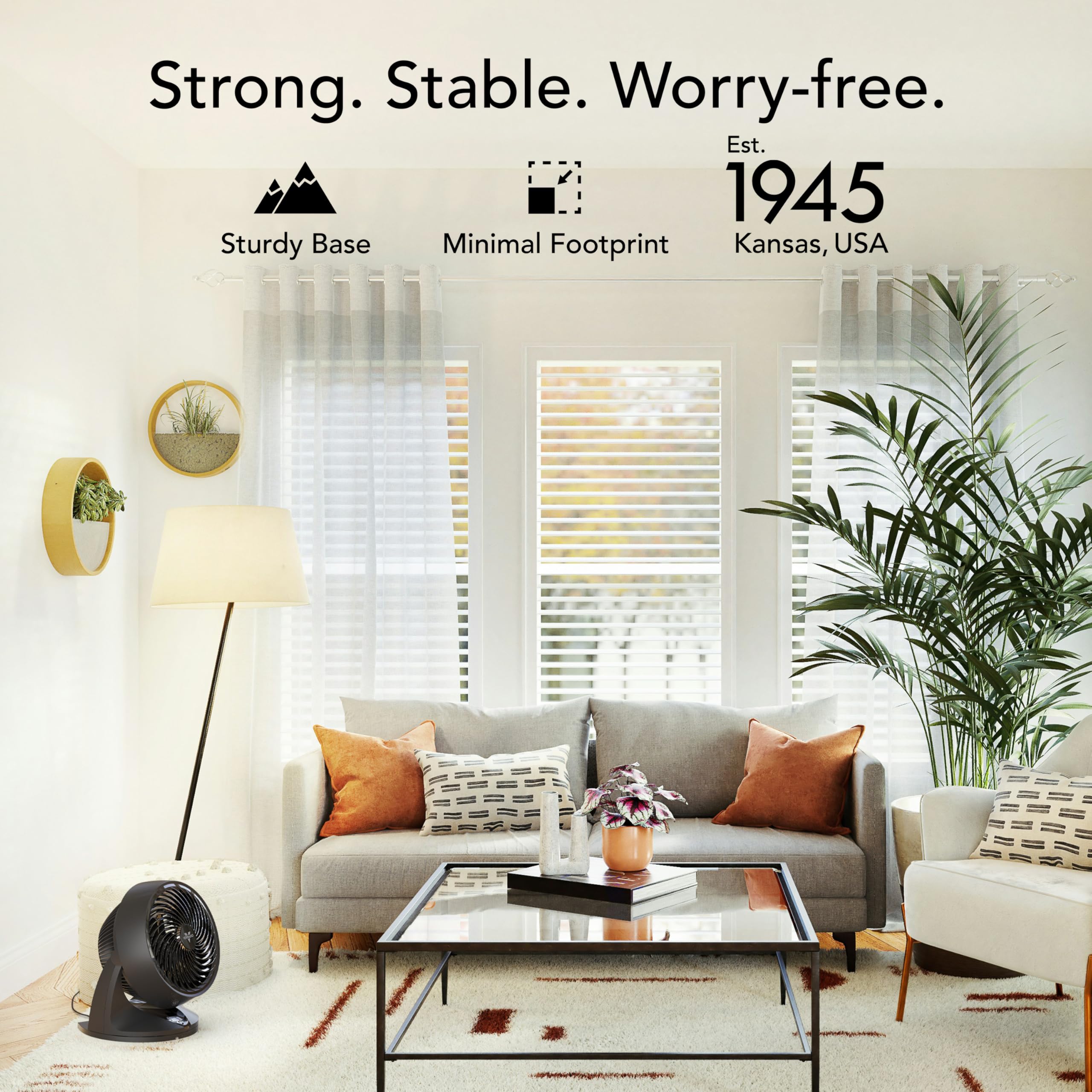 Vornado 753 OSC Whole Room Air Circulator Fan with Oscillation, Included Remote, Auto Mode, Aromatherapy with Included Scent Pads, 3 Speeds, Easy-Clean Removable Grille, Powerful Airflow, Black