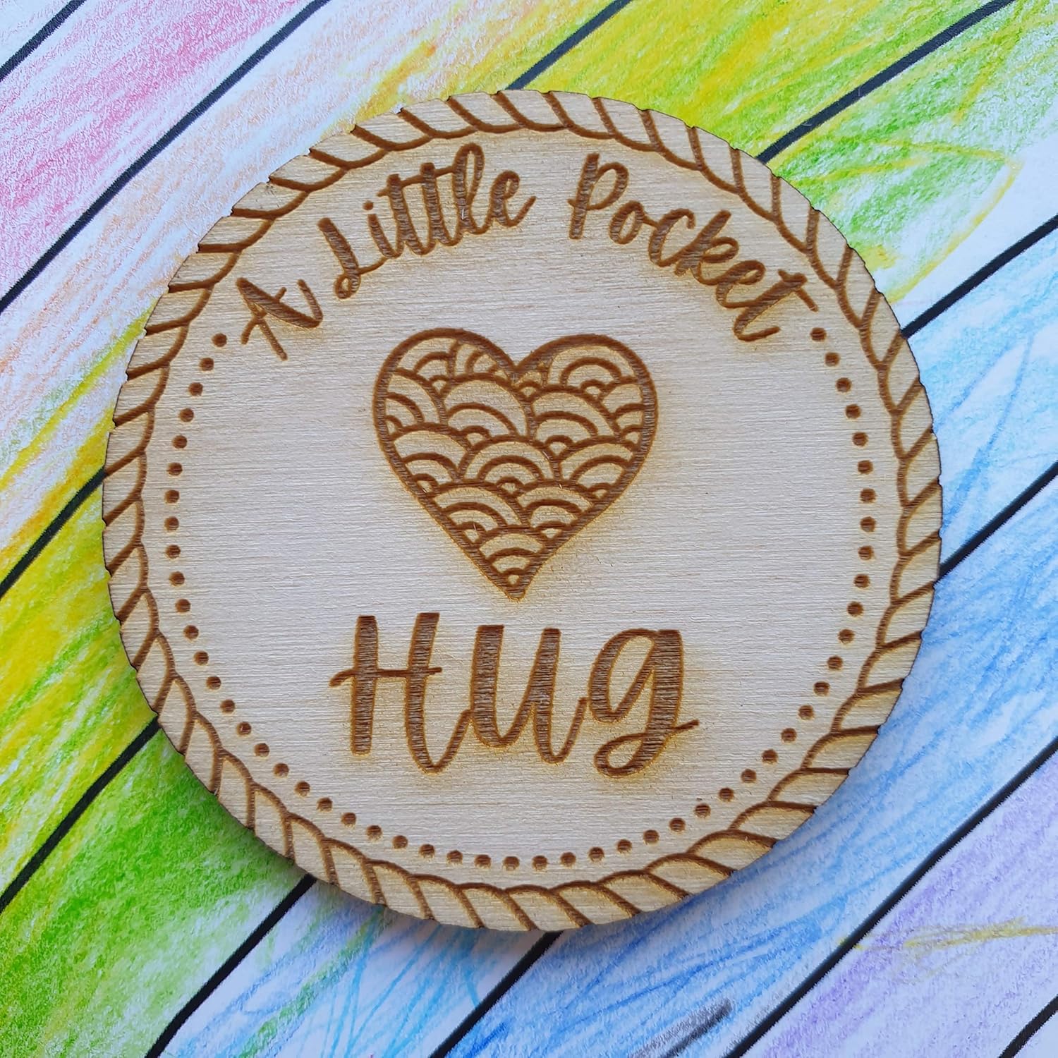 Pocket Hug Token Keepsake Gift with Personalised Note for Friends
