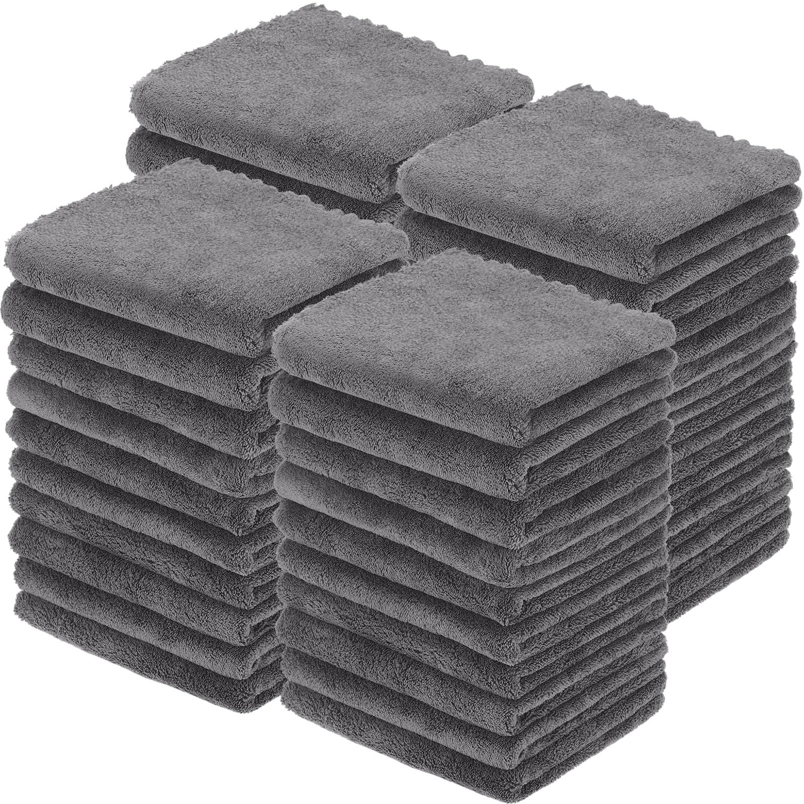 Photo 1 of Shimeyao 40 Pack Bleach Proof Towels Microfiber Absorbent Resistant Hair Hand Towels Bulk Quick Dry for Barber Gym Bath Spa Shaving (Dark Grey,14 x 29 Inch)