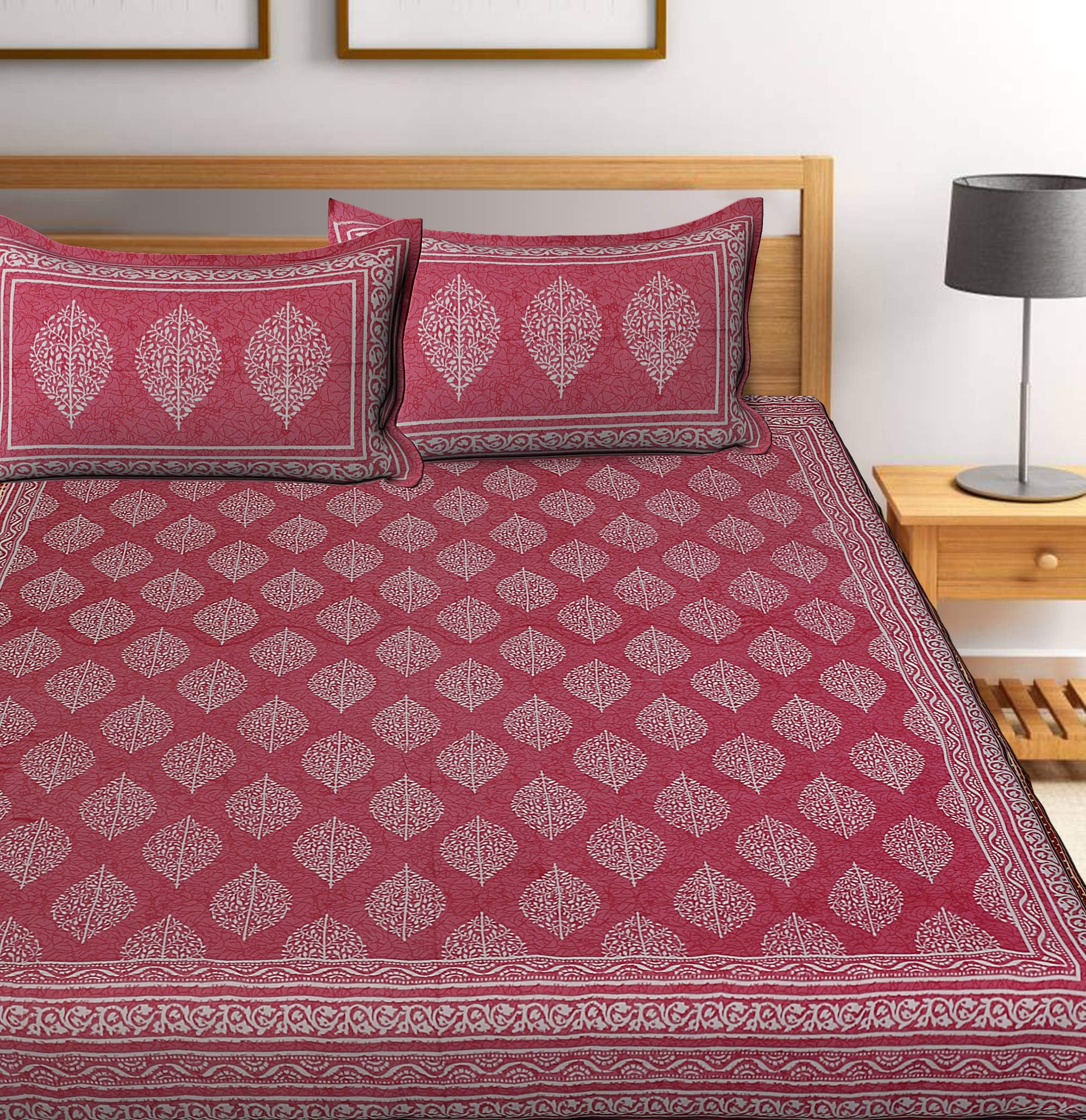 Ealth Kart Cotton 160 TC Bedsheet (Double_Multicolour)