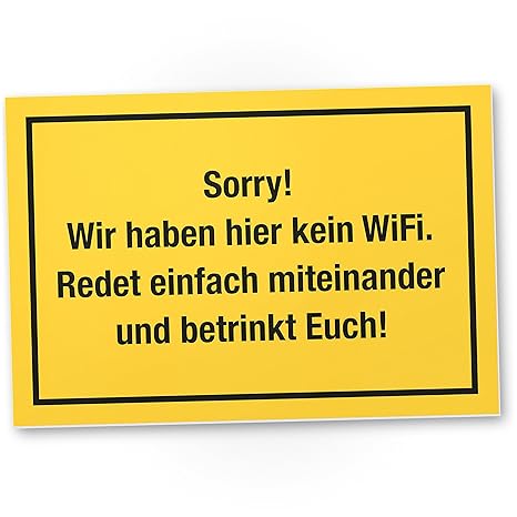 Sorry Kein Wifi Türschild Deko Wanddeko Bars Cafés Restaurants Lustiges Kunststoff Schild Mit Spruch Wohnung Geschenkidee Geburtstagsgeschenk