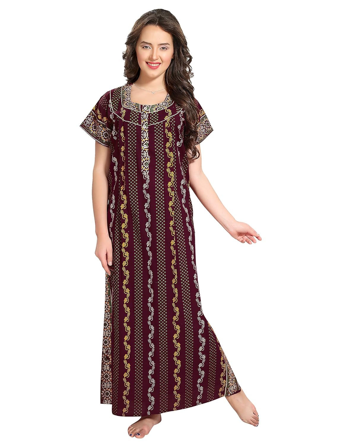 av2 women's cotton printed nighty