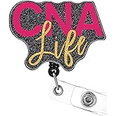 Plifal CNA Badge Reel Holder Retractable with ID Clip for Nurse Nursing Name Tag Card Cute Medical Assistant Funny Accessories with Alligator Clip for Hospital Student Work Office