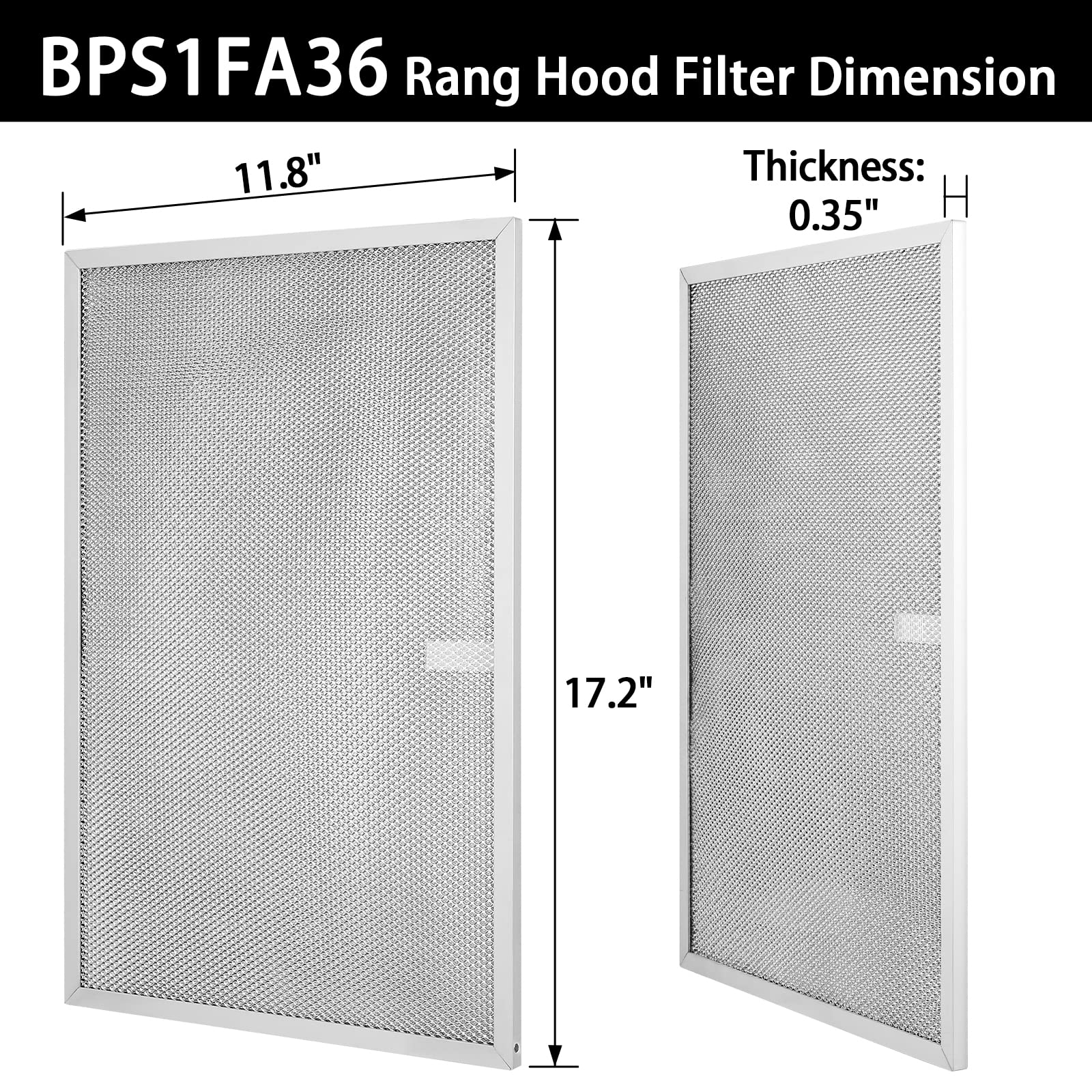 BPS1FA36 Aluminum Range Hood Filter 17-1/4