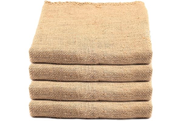 KEILEOHO 4 Pack 40 X 24 Inch Burlap Bags, Large Food Grade Burlap Sacks for Gardening, Planting Growing Bags, Potato Sack Rac