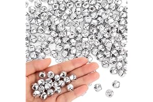 YGAOHF Small Jingle Bells, 1/2 Inch Silver Small Craft Bells Bulk, Christmas Bells for Crafts with Loud Sound for Christmas Party Decorations, DIY Crafts