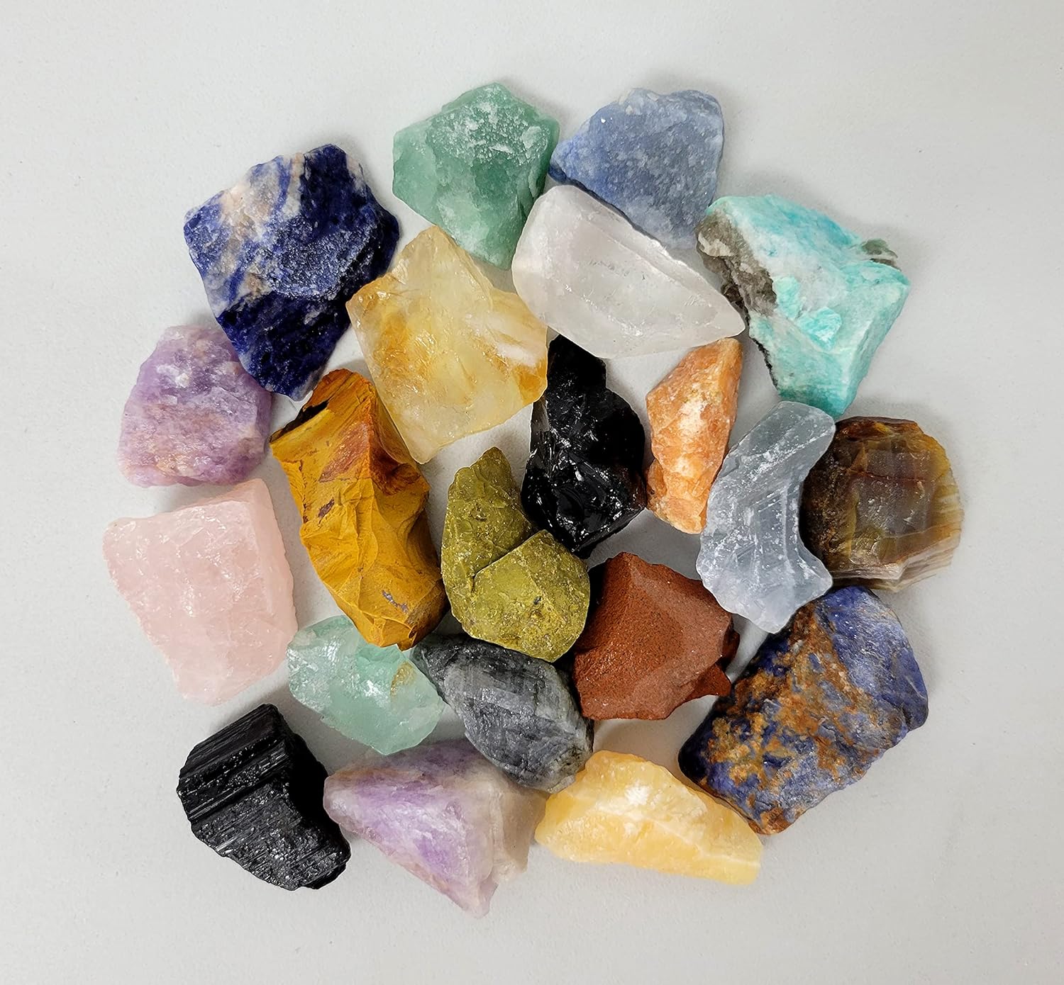Indoor Fountains & Accessories - MINERALUNIVERSE 1/2 LB Assorted Mix Rough Stones - Bulk Random Crystals - Raw Natural Stones & Crystals - Fountain Rocks for Cabbing, Polishing, Wire Wrapping, Reiki, Chakra Crystal Healing
