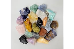 MINERALUNIVERSE 1/2 LB Assorted Mix Rough Stones - Bulk Random Crystals - Raw Natural Stones & Crystals - Fountain Rocks for Cabbing, Polishing, Wire Wrapping, Reiki, Chakra Crystal Healing