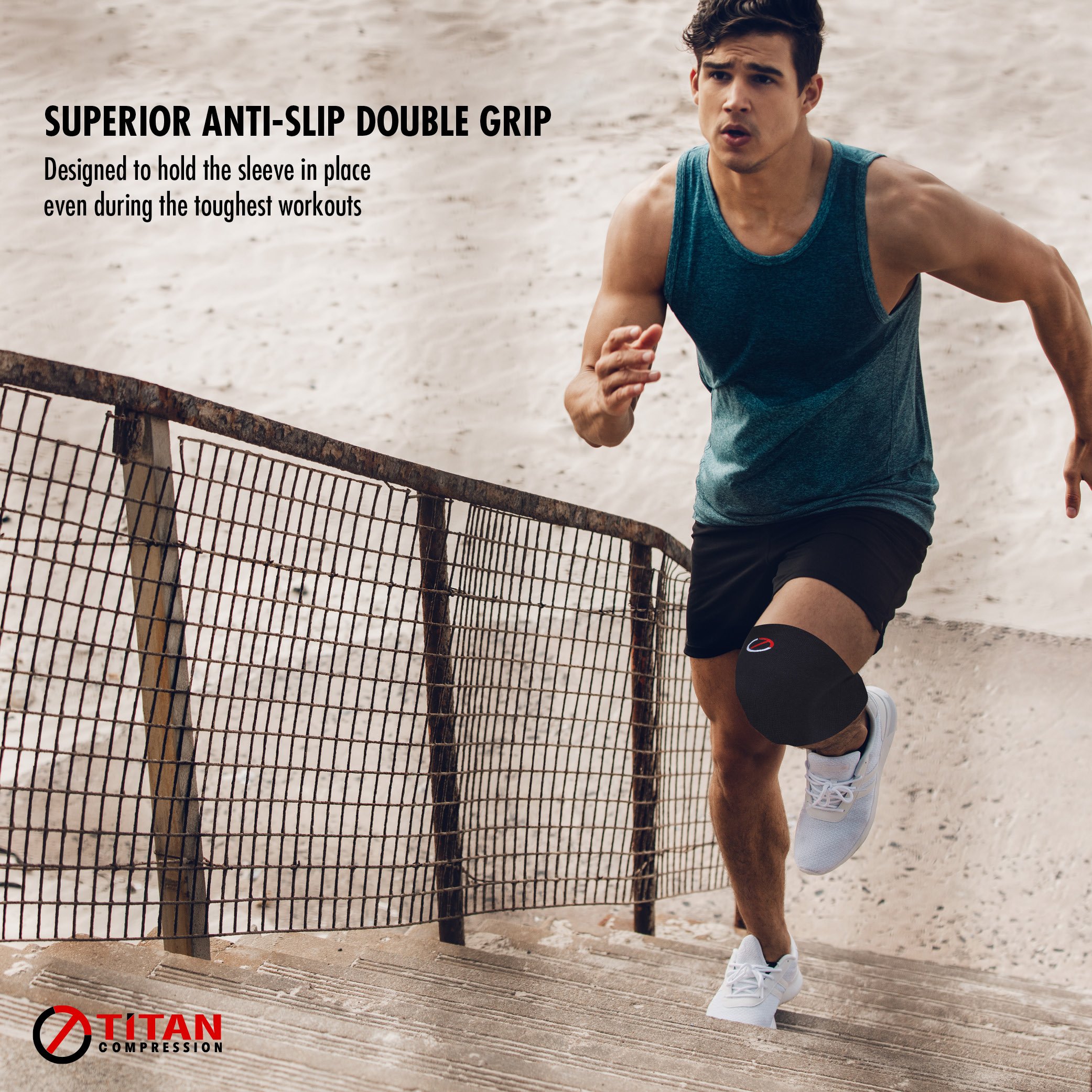 Knee Compression Sleeve: (1 Pair) Knee Brace Knee Sleeve For Running Basketball Crossfit Injury Recovery Pain Relief Meniscus Tear Arthritis ACL Men & Women, 5mm -7mm Sleeve & Bag