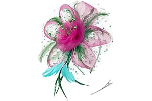 Zivyes Fascinators Headband Tea Party Hats for Women Royal Wedding Hat Feather Mesh Hair Clip