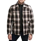 DOCKERS Men's Wool Blend Open Bottom Jacket With Quilted Bib