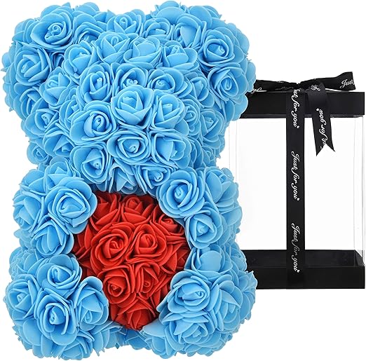 heart rose bear