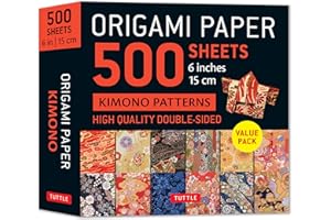 Origami Paper 500 sheets Kimono Flowers 6 (15 cm)