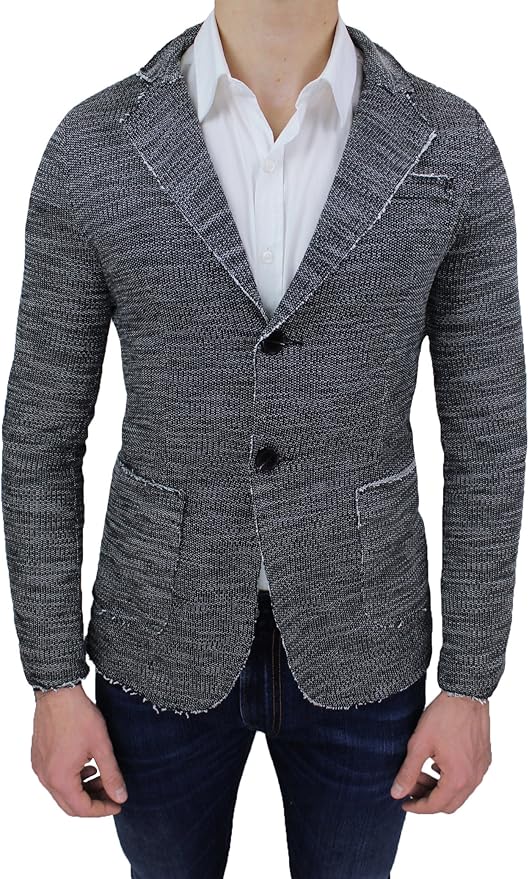 Giacca blazer uomo slim fit 100 made in Italy casual sportiva in