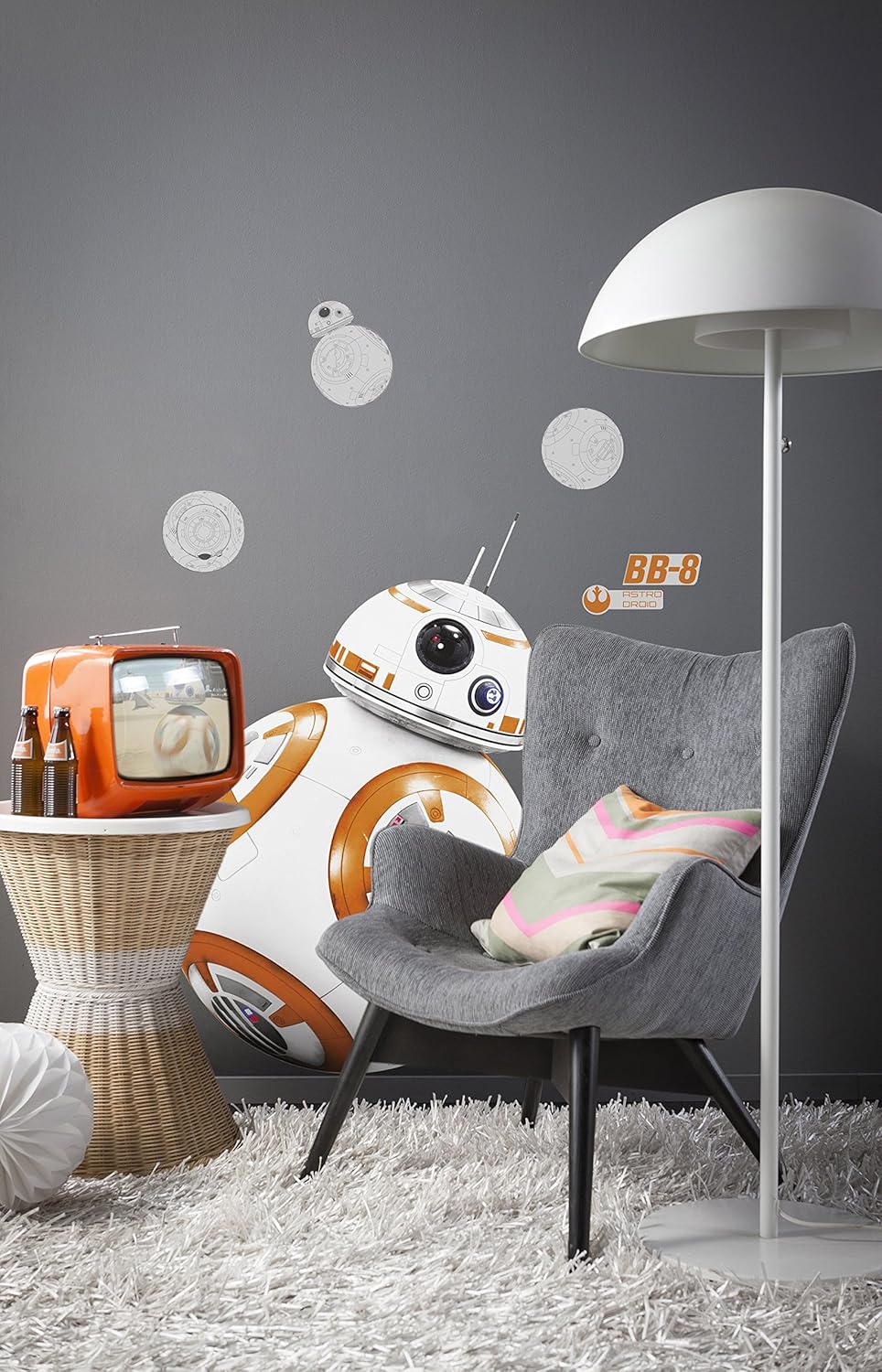 Komar 14726h Star Wars BB-8 Freestyle Deco Sticker - Multi-Colour (6-Piece), 120 x 70 cm - Image 3