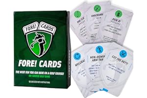 Fore! Cards On-Course Golf Game | Fun Interactive Golf Game | Spice Up Your Next Round | 50 Card Deck Makes Every Hole a Different Challenge | Perfect for Any Golfer