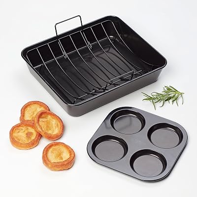 Tala Performance Extra Large Roaster with Rack and Yorkshire Pan 40x20cm