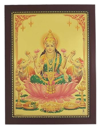 Buy Goddess Lakshmi Photo Frame 34 Cm X 25 Cm X 1 5 Cm Wall