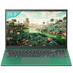Rumtuk 16" Green Laptop, Celeron N5105 CPU, DDR4