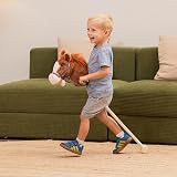 Toyrific 99 cm Hobby Horse Toy with Sounds Brown Dark Durable Wheels view 3