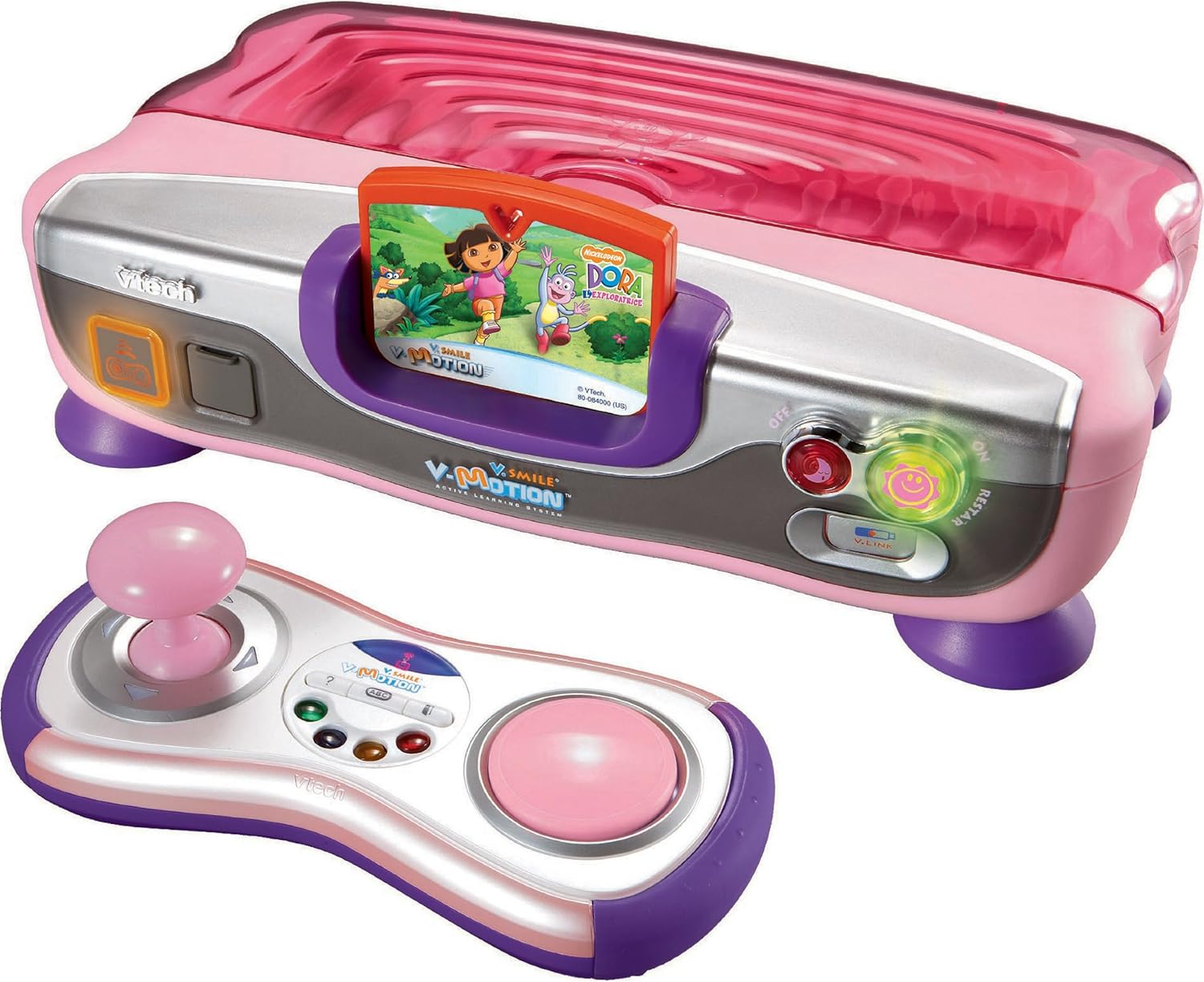 Vtech Vsmile Motion 80 0755 Console Pink Console Game Dora Amazon Co Uk Toys Games