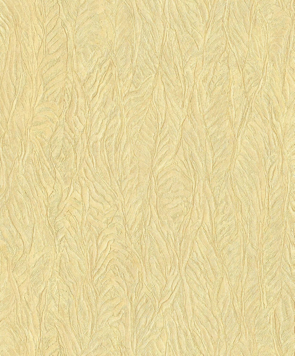 Galerie G67810 Ambiance, Leaf Emboss Design Wallpaper, Ochre, 10m x 53cm