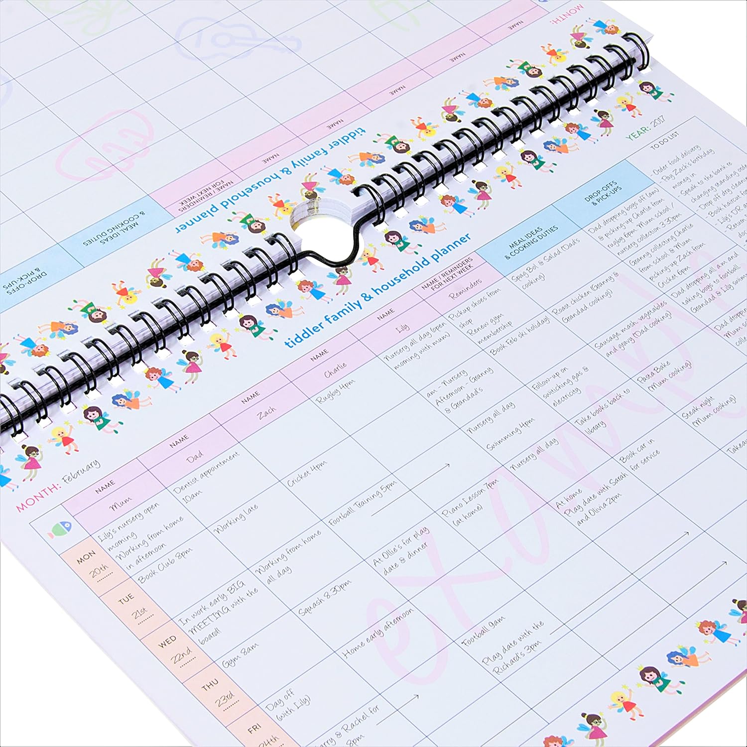 tiddler Family & Household Planner, Fabulous Fairies, A4 - Image 3