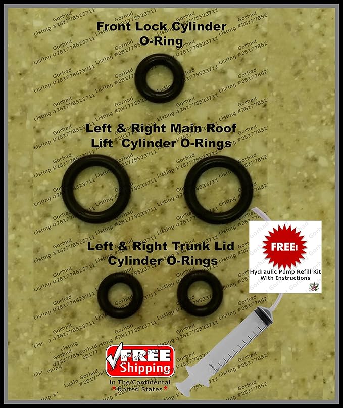 9604 Mercedes SLK 230 Convertible Top Hydraulic Cylinder Repair Kit