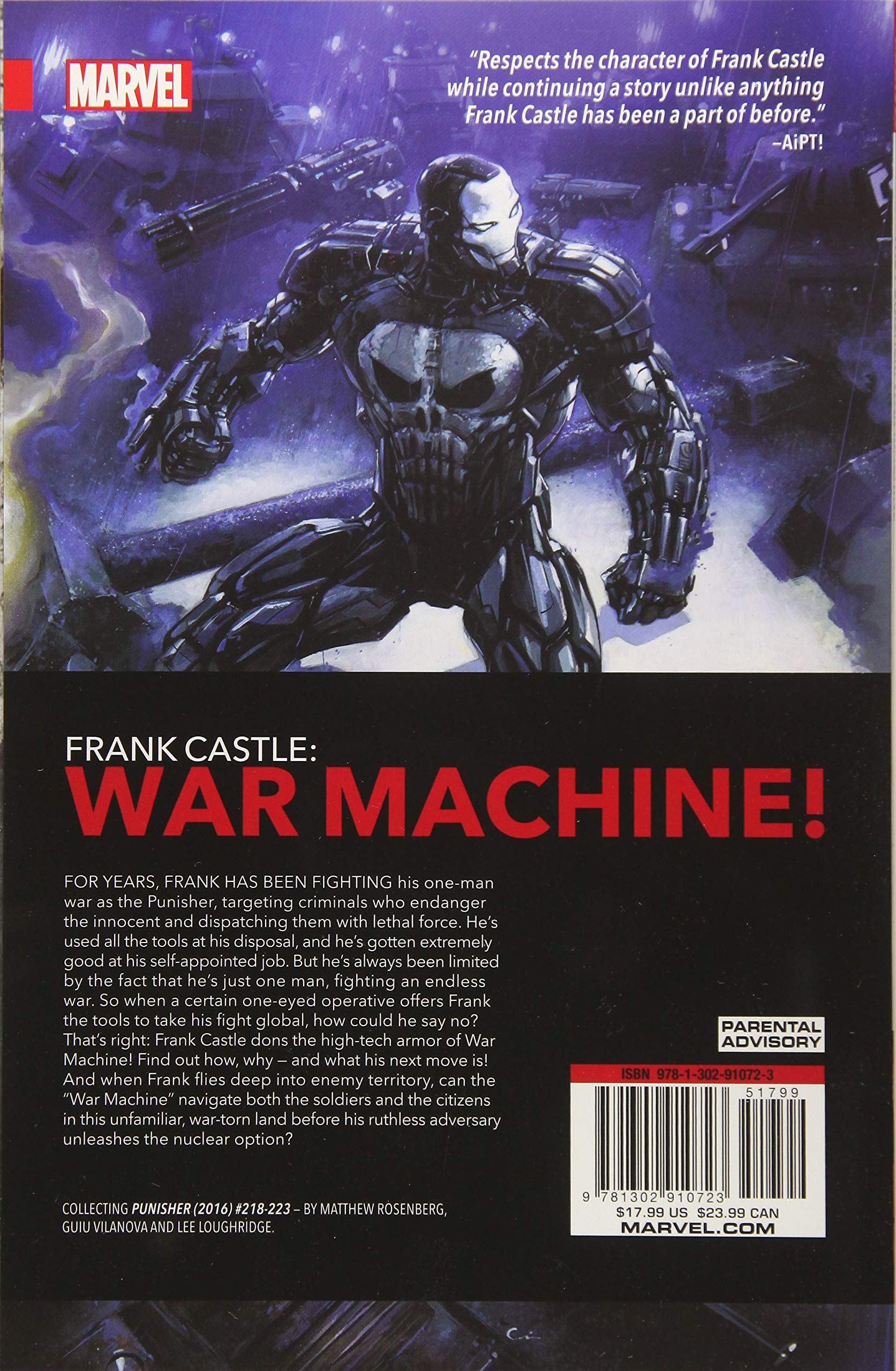 Amazoncom The Punisher War Machine Vol 1 9781302910723