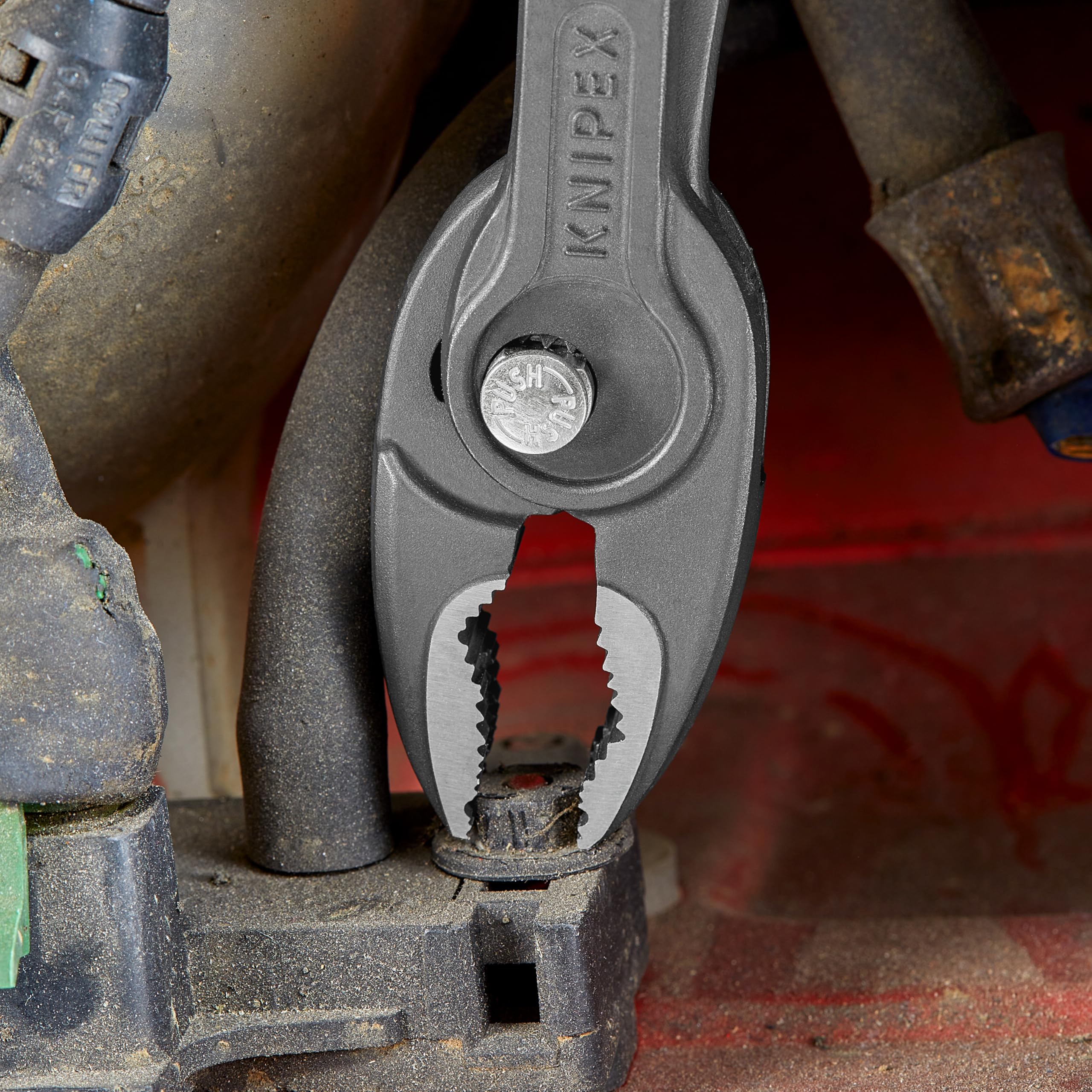 KNIPEX TwinGrip Front- und Seitengreifzange mit rutschhemmendem Kunststoff überzogen 200 mm, 82 01 200 5