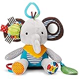 Skip Hop Bandana Buddies Baby Activity and Teething Toy with Multi-Sensory Rattle and Textures, Elephant