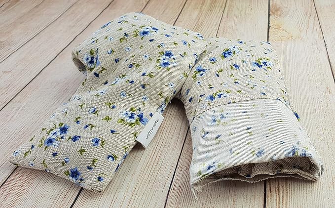 Saco térmico cervical de semillas de trigo y lavanda 45 x 28 cm ...