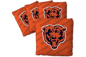 YouTheFan Officially-licensed NFL Set of 4 Cornhole Bags - All Weather regulation 6” x 6” size - Designed in USA