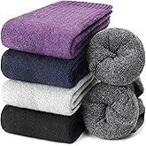EBMORE Merino Wool Socks for Women Hiking Thermal Warm Winter Thick Boot Cozy Crew Comfy Work Socks for Ladies 5 Pairs