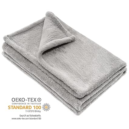 Jacky Kuscheldecke Babydecke, Fleece - Baby Decke Unisex | Krabbeldecke 75 x 100 cm - Öko-Tex schadstoffgeprüft, allergikerge
