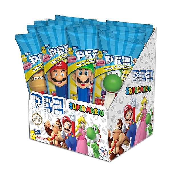PEZ CANDY NINTENDO, ASSORTMENT CANDY, 0.58 OZ (PACK OF 12)