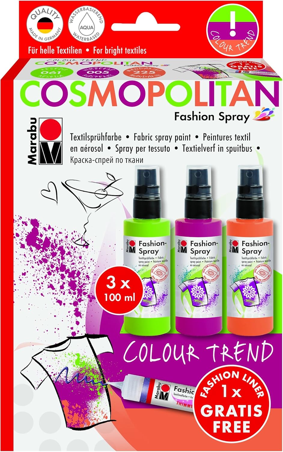 Marabu 171800080 Colori Spray per Tessuti Amazon.it Giochi e giocattoli