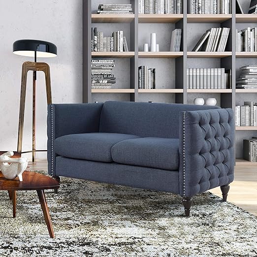 Amazon Com Contemporary Transitional Style Sofa Upholstered