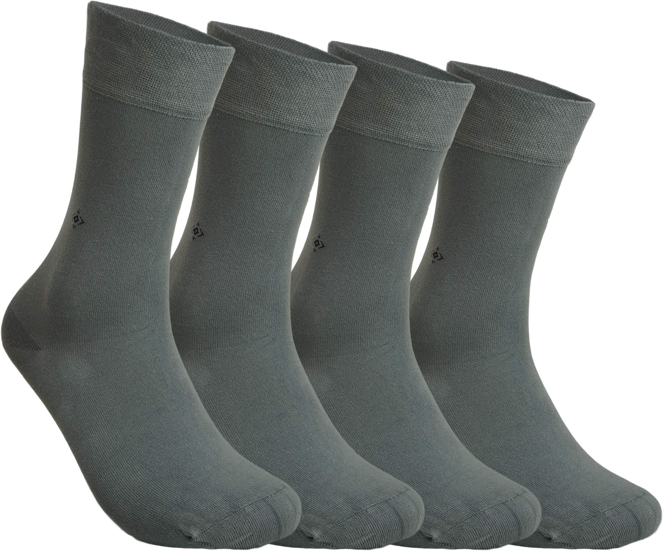 Bamboo Dress Socks;Seamless Toe,Unisex,Super Soft-Made in Turkey(Gray)