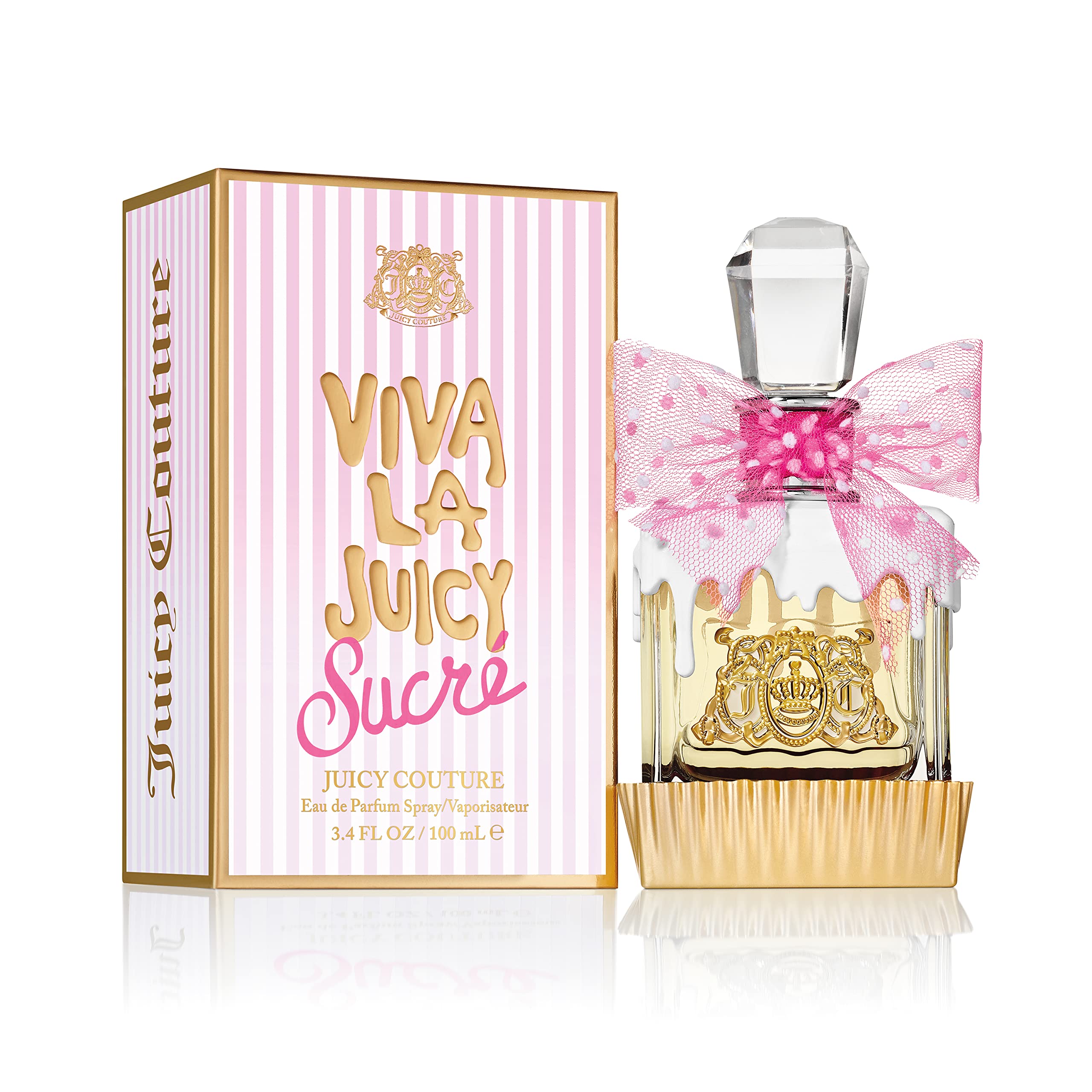 Juicy Couture Viva La Juicy Sucré Eau De Parfum, Women’s Perfume with Notes of Peach, Orange Flower & Whipped Cream – Fruity & Sweet Perfume for Women, EDP Spray, 3.4 fl. oz