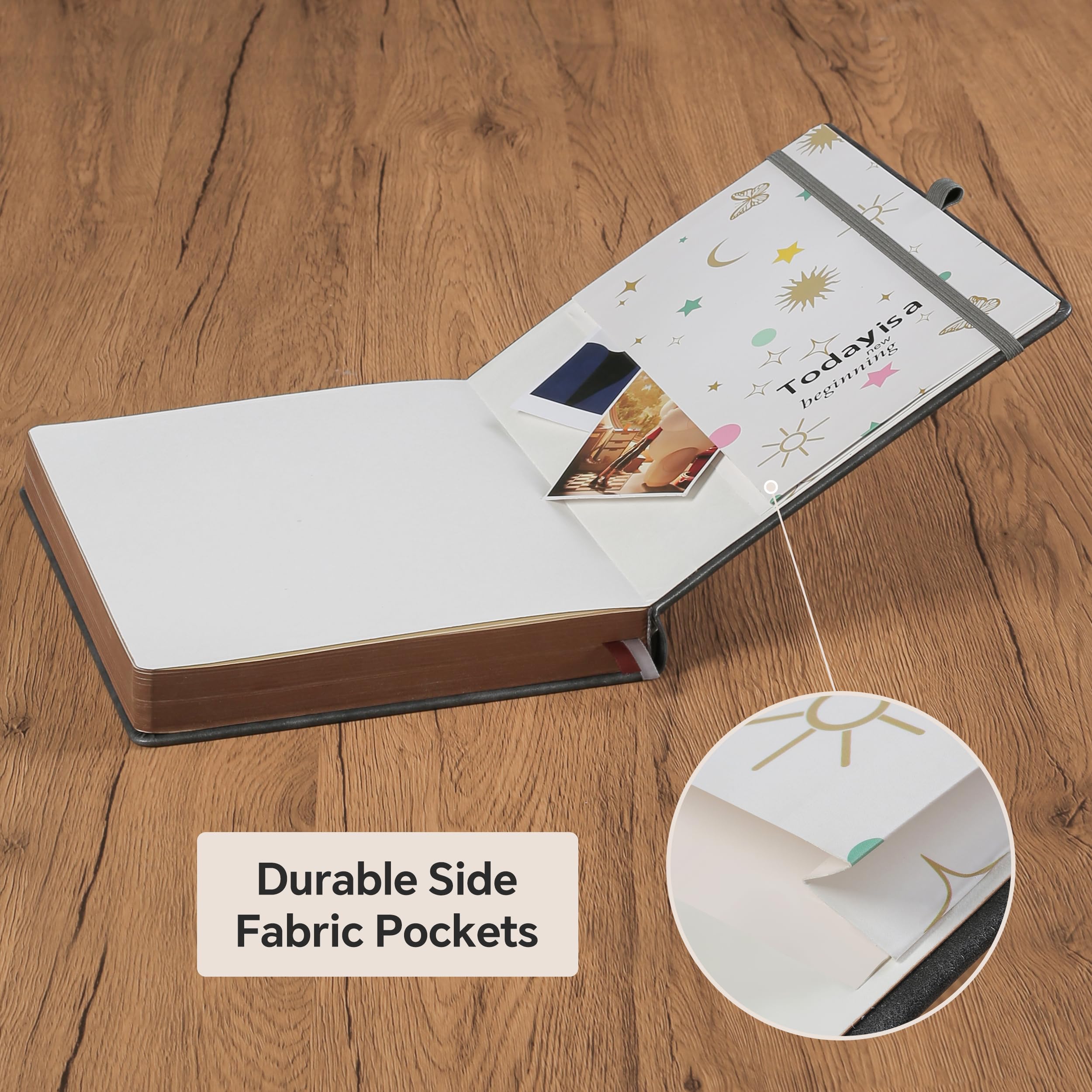 Thick Lined Journal Notebook with Pen, 360 Pages